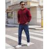 COOFANDY Mens Hoodie Long Sleeve Casual Pullover Hooded Sweatshirt Fashion Drawstring Hoodies with Pocket(Wine Red)
