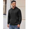COOFANDY Men’s Hoodie Long Sleeve Hooded Pullover Casual Fashion Sweatshirts Drawstring Gym Hooded with Kanga Pocket(Black)