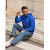 COOFANDY Men’s Hoodie Long Sleeve Hooded Pullover Casual Fashion Sweatshirts Drawstring Gym Hooded with Kanga Pocket(Blue)
