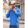 COOFANDY Men’s Hoodie Long Sleeve Hooded Pullover Casual Fashion Sweatshirts Drawstring Gym Hooded with Kanga Pocket(Clear Blue)
