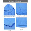 COOFANDY Men’s Hoodie Long Sleeve Hooded Pullover Casual Fashion Sweatshirts Drawstring Gym Hooded with Kanga Pocket(Clear Blue)