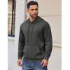 COOFANDY Men’s Hoodie Long Sleeve Hooded Pullover Casual Fashion Sweatshirts Drawstring Gym Hooded with Kanga Pocket(Dark Grey)