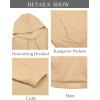 COOFANDY Men’s Hoodie Long Sleeve Hooded Pullover Casual Fashion Sweatshirts Drawstring Gym Hooded with Kanga Pocket(Khaki)
