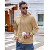 COOFANDY Men’s Hoodie Long Sleeve Hooded Pullover Casual Fashion Sweatshirts Drawstring Gym Hooded with Kanga Pocket(Khaki)