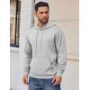 COOFANDY Men’s Hoodie Long Sleeve Hooded Pullover Casual Fashion Sweatshirts Drawstring Gym Hooded with Kanga Pocket(Light Grey)