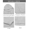 COOFANDY Men’s Hoodie Long Sleeve Hooded Pullover Casual Fashion Sweatshirts Drawstring Gym Hooded with Kanga Pocket(Light Grey)