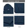 COOFANDY Men’s Hoodie Long Sleeve Hooded Pullover Casual Fashion Sweatshirts Drawstring Gym Hooded with Kanga Pocket(Navy Blue)