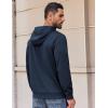 COOFANDY Men’s Hoodie Long Sleeve Hooded Pullover Casual Fashion Sweatshirts Drawstring Gym Hooded with Kanga Pocket(Navy Blue)