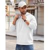 COOFANDY Men’s Hoodie Long Sleeve Hooded Pullover Casual Fashion Sweatshirts Drawstring Gym Hooded with Kanga Pocket(White)