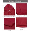 COOFANDY Men’s Hoodie Long Sleeve Hooded Pullover Casual Fashion Sweatshirts Drawstring Gym Hooded with Kanga Pocket(Wine Red)
