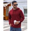 COOFANDY Men’s Hoodie Long Sleeve Hooded Pullover Casual Fashion Sweatshirts Drawstring Gym Hooded with Kanga Pocket(Wine Red)