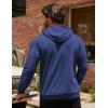 COOFANDY Mens Hoodie Sweatshirts Casual Drawstring Hoodies Fashion Hooded Collar Athletic Pullover with Pocket(Blue)
