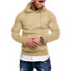 COOFANDY Mens Hoodie Sweatshirts Casual Drawstring Hoodies Fashion Hooded Collar Athletic Pullover with Pocket(Khaki)