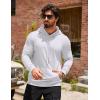 COOFANDY Mens Hoodie Sweatshirts Casual Drawstring Hoodies Fashion Hooded Collar Athletic Pullover with Pocket(White)