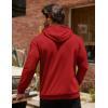 COOFANDY Mens Hoodie Sweatshirts Casual Drawstring Hoodies Fashion Hooded Collar Athletic Pullover with Pocket(Wine Red)