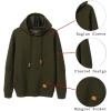 COOFANDY Mens Hoodies Pullover Casaul Long Sleeve Drawstring Waffle Knit Hooded Sweatshirt with Kanga Pocket(Army Green)