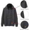 COOFANDY Mens Hoodies Pullover Casaul Long Sleeve Drawstring Waffle Knit Hooded Sweatshirt with Kanga Pocket(Dark Grey)