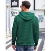 COOFANDY Mens Hoodies Pullover Casaul Long Sleeve Drawstring Waffle Knit Hooded Sweatshirt with Kanga Pocket(Green)