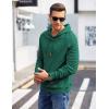 COOFANDY Mens Hoodies Pullover Casaul Long Sleeve Drawstring Waffle Knit Hooded Sweatshirt with Kanga Pocket(Green)