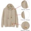 COOFANDY Mens Hoodies Pullover Casaul Long Sleeve Drawstring Waffle Knit Hooded Sweatshirt with Kanga Pocket(Light Khaki)