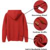 COOFANDY Mens Hoodies Pullover Casaul Long Sleeve Drawstring Waffle Knit Hooded Sweatshirt with Kanga Pocket(Red)