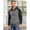 COOFANDY Mens Hoodies Pullover Casaul Long Sleeve Drawstring Waffle Knit Hooded Sweatshirt with Kanga Pocket(Red&black)