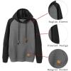 COOFANDY Mens Hoodies Pullover Casaul Long Sleeve Drawstring Waffle Knit Hooded Sweatshirt with Kanga Pocket(Red&black)