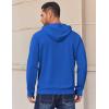COOFANDY Mens Hoodies Pullover Long Sleeve Casual Fashion Sweatshirts Drawstring Gym Hooded Shirt with Kanga Pocket(Blue)