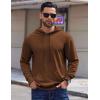 COOFANDY Mens Hoodies Pullover Long Sleeve Casual Fashion Sweatshirts Drawstring Gym Hooded Shirt with Kanga Pocket(Brown)