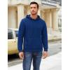 COOFANDY Mens Hoodies Pullover Long Sleeve Casual Fashion Sweatshirts Drawstring Gym Hooded Shirt with Kanga Pocket(Dark Blue)