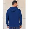 COOFANDY Mens Hoodies Pullover Long Sleeve Casual Fashion Sweatshirts Drawstring Gym Hooded Shirt with Kanga Pocket(Dark Blue)
