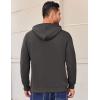 COOFANDY Mens Hoodies Pullover Long Sleeve Casual Fashion Sweatshirts Drawstring Gym Hooded Shirt with Kanga Pocket(Dark Grey)