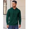 COOFANDY Mens Hoodies Pullover Long Sleeve Casual Fashion Sweatshirts Drawstring Gym Hooded Shirt with Kanga Pocket(Green)