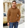 COOFANDY Mens Hoodies Pullover Long Sleeve Casual Fashion Sweatshirts Drawstring Gym Hooded Shirt with Kanga Pocket(Light Brown)