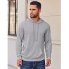 COOFANDY Mens Hoodies Pullover Long Sleeve Casual Fashion Sweatshirts Drawstring Gym Hooded Shirt with Kanga Pocket(Light Grey)