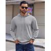 COOFANDY Mens Hoodies Pullover Long Sleeve Casual Fashion Sweatshirts Drawstring Gym Hooded Shirt with Kanga Pocket(Light Grey)