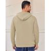COOFANDY Mens Hoodies Pullover Long Sleeve Casual Fashion Sweatshirts Drawstring Gym Hooded Shirt with Kanga Pocket(Light Khaki)
