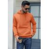COOFANDY Mens Hoodies Pullover Long Sleeve Casual Fashion Sweatshirts Drawstring Gym Hooded Shirt with Kanga Pocket(Orange)