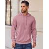 COOFANDY Mens Hoodies Pullover Long Sleeve Casual Fashion Sweatshirts Drawstring Gym Hooded Shirt with Kanga Pocket(Pink)
