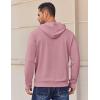 COOFANDY Mens Hoodies Pullover Long Sleeve Casual Fashion Sweatshirts Drawstring Gym Hooded Shirt with Kanga Pocket(Pink)