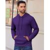 COOFANDY Mens Hoodies Pullover Long Sleeve Casual Fashion Sweatshirts Drawstring Gym Hooded Shirt with Kanga Pocket(Purple)