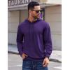 COOFANDY Mens Hoodies Pullover Long Sleeve Casual Fashion Sweatshirts Drawstring Gym Hooded Shirt with Kanga Pocket(Purple)