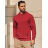 COOFANDY Mens Hoodies Pullover Long Sleeve Casual Fashion Sweatshirts Drawstring Gym Hooded Shirt with Kanga Pocket(Red)