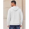 COOFANDY Mens Hoodies Pullover Long Sleeve Casual Fashion Sweatshirts Drawstring Gym Hooded Shirt with Kanga Pocket(White)