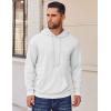 COOFANDY Mens Hoodies Pullover Long Sleeve Casual Fashion Sweatshirts Drawstring Gym Hooded Shirt with Kanga Pocket(White)