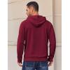 COOFANDY Mens Hoodies Pullover Long Sleeve Casual Fashion Sweatshirts Drawstring Gym Hooded Shirt with Kanga Pocket(Wine Red)
