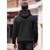 COOFANDY Mens Hoodies Sweatshirts Long Sleeve Fashion Waffle Knit Pullover Hoodie with Pocket(Black)