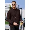 COOFANDY Mens Hoodies Sweatshirts Long Sleeve Fashion Waffle Knit Pullover Hoodie with Pocket(Coffee)