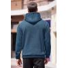 COOFANDY Mens Hoodies Sweatshirts Long Sleeve Fashion Waffle Knit Pullover Hoodie with Pocket(Deep Blue)
