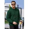 COOFANDY Mens Hoodies Sweatshirts Long Sleeve Fashion Waffle Knit Pullover Hoodie with Pocket(Green)